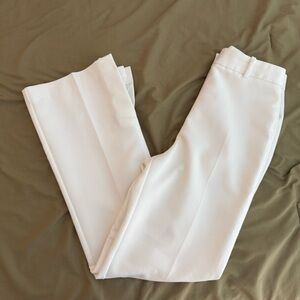Zara Classic White Trouser Flare Pants